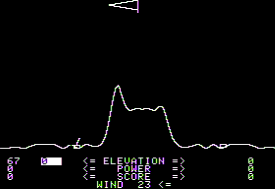Screenshot of Artillery Duel from 1983