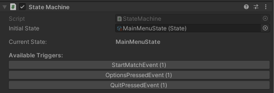 State Machine Editor in Unity Inspector